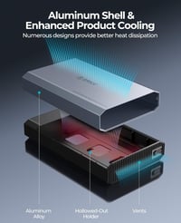 ORICO DD35-C3 alumínium 3,5"-os külső merevlemez ház, USB 3.2 Gen2, max. 20 TB, MacBook/Windows 2