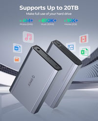 ORICO DD35-C3 alumínium 3,5"-os külső merevlemez ház, USB 3.2 Gen2, max. 20 TB, MacBook/Windows 5