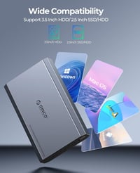 ORICO DD35-C3 alumínium 3,5"-os külső merevlemez ház, USB 3.2 Gen2, max. 20 TB, MacBook/Windows 6