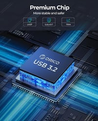 ORICO DD35-C3 alumínium 3,5"-os külső merevlemez ház, USB 3.2 Gen2, max. 20 TB, MacBook/Windows 4