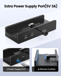 ORICO Aluminium USB 3.0 Hub 4 Port - 3x Type-A + 1x Type-C, 5 Gbps, 100cm Kábel 3