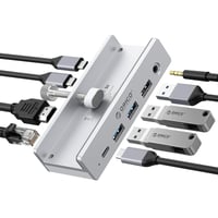 Dokovacia stanica ORICO Clip 8-v-1 USB-C, 4K 60Hz HDMI, PD 100W, Gigabit LAN, 10Gbps 1