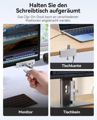 ORICO Clip 8 az 1-ben USB-C dokkoló, 4K 60Hz HDMI, PD 100W, Gigabit LAN, 10Gbps 7