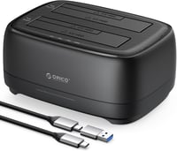 ORICO DD28C3-C kettős rekeszes HDD dokkoló állomás USB 3.1 Type-C - fekete 1