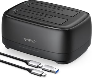 ORICO DD28C3-C kettős rekeszes HDD dokkoló állomás USB 3.1 Type-C - fekete