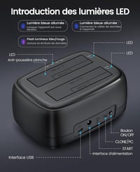 ORICO DD28C3-C kettős rekeszes HDD dokkoló állomás USB 3.1 Type-C - fekete 6