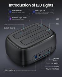ORICO DD28U3-C Dvojšachtová dokovacia stanica pre HDD, USB 3.0, offline klonovanie, 2,5"/3,5" SATA HDD/SSD, podpora UASP, 2 x 18 TB 8