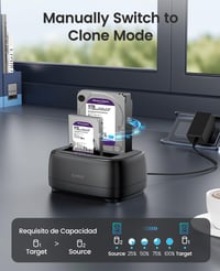 ORICO DD28U3-C Dvojšachtová dokovacia stanica pre HDD, USB 3.0, offline klonovanie, 2,5"/3,5" SATA HDD/SSD, podpora UASP, 2 x 18 TB 2