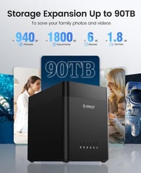 ORICO DS500U3 5 rekeszes USB 3.0 HDD ház 3,5 colos SATA merevlemezekhez - fekete 3