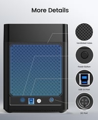 ORICO DS500U3 5 rekeszes USB 3.0 HDD ház 3,5 colos SATA merevlemezekhez - fekete 7