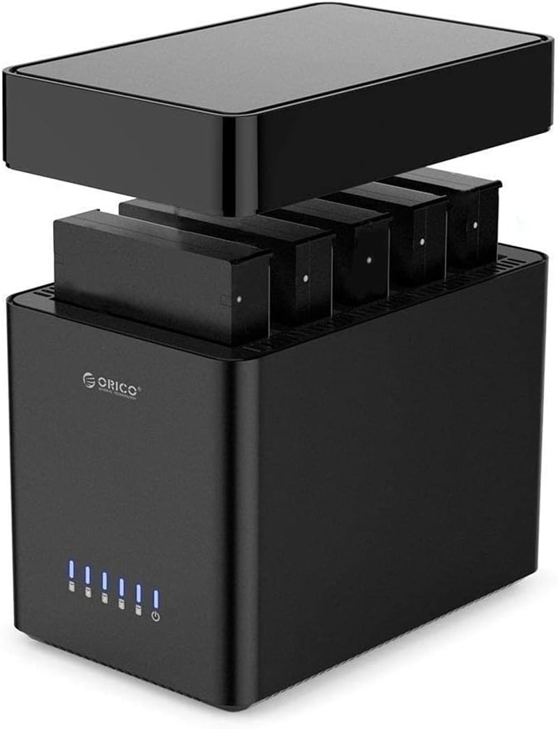 ORICO DS500U3 5 rekeszes USB 3.0 HDD ház 3,5 colos SATA merevlemezekhez - fekete