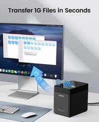 ORICO DS500U3 5 rekeszes USB 3.0 HDD ház 3,5 colos SATA merevlemezekhez - fekete 4