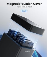 ORICO DS500U3 5 rekeszes USB 3.0 HDD ház 3,5 colos SATA merevlemezekhez - fekete 2