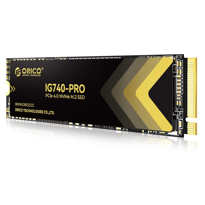 ORICO IG740PRO 2TB M.2 NVMe SSD PCIe 4.0 - Rýchlosť 7450 MB/s, TLC 3D NAND, S chladičom - Pre priemyselné a domáce použitie, Laptop, PC, PS5 Kom