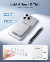 ORICO K5MINI mágneses külső SSD, 460 MB/s - ezüst - 1 TB 5