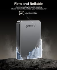 ORICO K5Plus 480GB hordozható külső SSD, USB-C 6