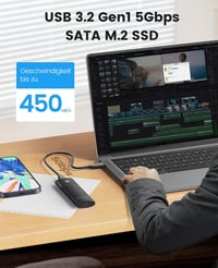 ORICO M.2 SATA SSD Külső Ház USB 3.2 Gen1 Alumínium Szerszám Nélkül 3