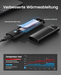 ORICO M.2 SATA SSD Külső Ház USB 3.2 Gen1 Alumínium Szerszám Nélkül 4