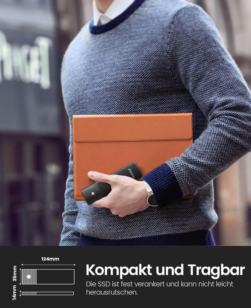 ORICO M.2 SATA SSD Külső Ház USB 3.2 Gen1 Alumínium Szerszám Nélkül