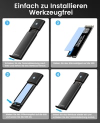 ORICO M.2 SATA SSD Külső Ház USB 3.2 Gen1 Alumínium Szerszám Nélkül 6
