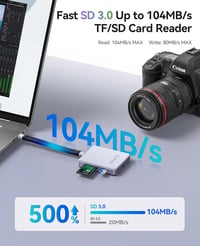 ORICO AP42F mágneses kártyaolvasó és M.2 SSD ház 5 az 1-ben, 10Gbps, PD 100W - fekete 8