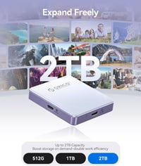 ORICO AP42F mágneses kártyaolvasó és M.2 SSD ház 5 az 1-ben, 10Gbps, PD 100W - fekete 6