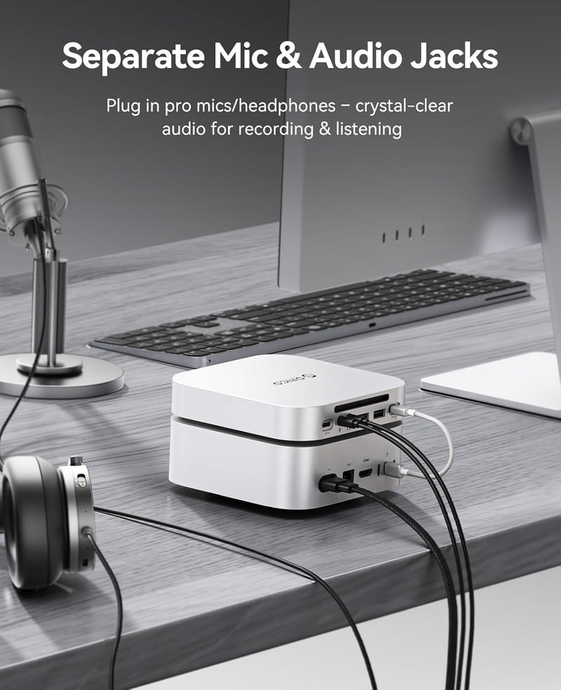 ORICO MiniLink Mac mini M4 dokkoló állomás SSD ház USB 3.0 SD kártyaolvasó
