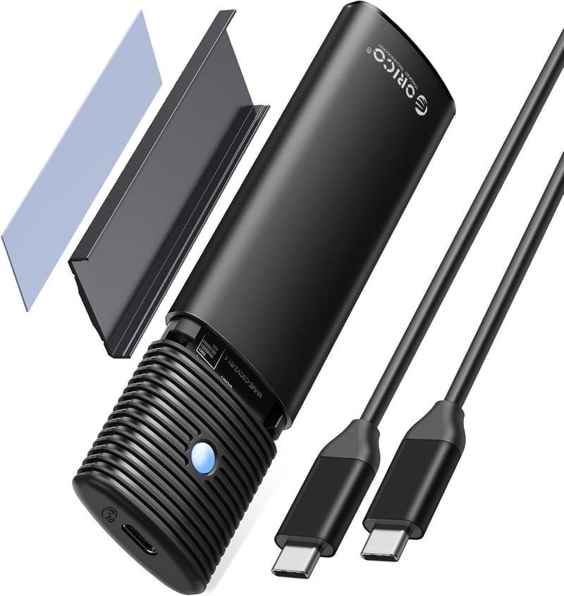 ORICO NVMe M.2 SSD Külső Ház USB 3.2 Gen 2 Alumínium Adapter UASP Támogatás