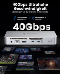 ORICO Thunderbolt 4 dokkoló állomás 12 az 1-ben, 40 Gbps, 85W+15W PD, dual 4K/8K, MacBook Air/Pro M4 5