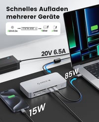 ORICO Thunderbolt 4 dokkoló állomás 12 az 1-ben, 40 Gbps, 85W+15W PD, dual 4K/8K, MacBook Air/Pro M4 7