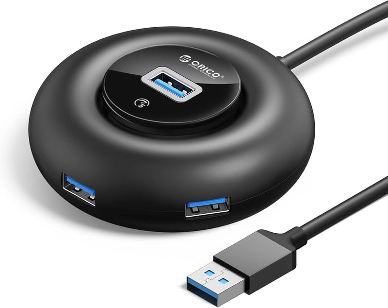 ORICO USB 3.0 Hub 4 portos elosztó külső tápellátással MacBook iMac XPS