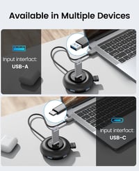 ORICO USB 3.0 Hub 4 portos elosztó külső tápellátással MacBook iMac XPS 4