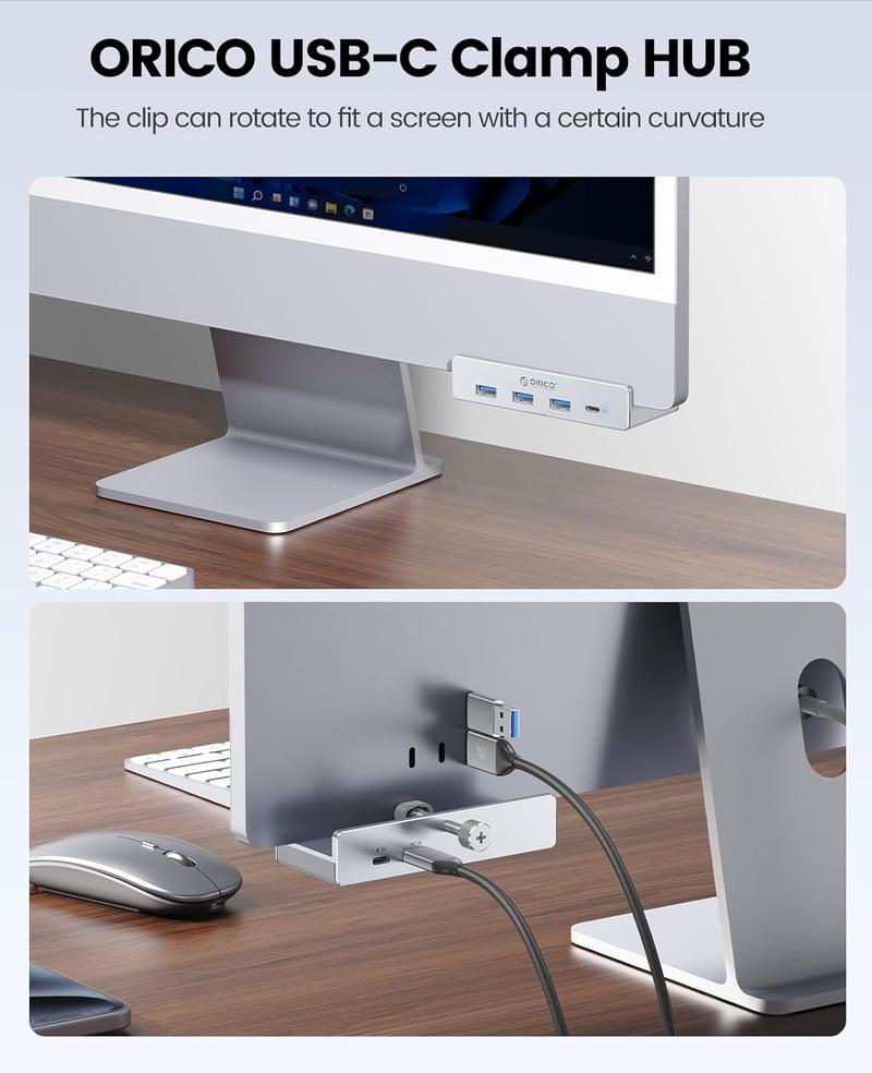 ORICO USB 3.0 Hub alumínium 4 portos elosztó 3 Type-A és 1 Type-C csatlakozóval