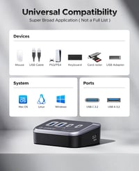 ORICO USB 3.2 Hub 4 portos USB-C és USB-A elosztó Mac kompatibilis 8