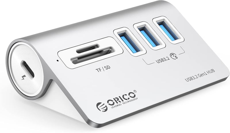 ORICO USB C Hub 3.2 GEN 1 - 3 USB Port, SD/TF Kártyaolvasó, 5 Gbps, MacBook Kompatibilis