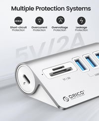 ORICO USB C Hub 3.2 GEN 1 - 3 USB Port, SD/TF Kártyaolvasó, 5 Gbps, MacBook Kompatibilis 3