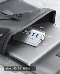 ORICO USB C Hub 3.2 GEN 1 - 3 USB Port, SD/TF Kártyaolvasó, 5 Gbps, MacBook Kompatibilis 6