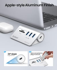 ORICO USB C Hub 3.2 GEN 1 - 3 USB Port, SD/TF Kártyaolvasó, 5 Gbps, MacBook Kompatibilis 4