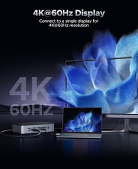 ORICO USB-C Hub dokkoló állomás M.2 NVMe SSD, 2.5/3.5" merevlemez, 4K HDMI, 100W PD, Gigabit Ethernet 5