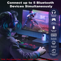 Oridolly Bluetooth 6.0 USB adaptér pre PC, Plug & Play dongle pre myš, klávesnicu, slúchadlá, ovládač, tlačiareň, Windows 3