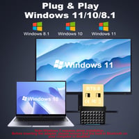 Oridolly Bluetooth 6.0 USB adaptér pre PC, Plug & Play dongle pre myš, klávesnicu, slúchadlá, ovládač, tlačiareň, Windows 5