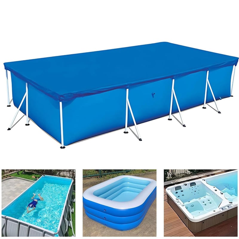 Oriental riverkit Husă dreptunghiulară pentru piscină 220 x 150 cm, prelată impermeabilă pentru acoperirea piscinelor exterioare