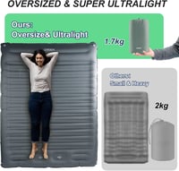 Origem 14 cm Önfelfújó Camping Matrac 2 Személyes Ultralight Hálózsák Lábpumpával 4