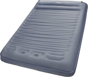 Saltea de camping autogonflabilă Origem, 14 cm, pentru 2 persoane, sac de dormit ultralejer cu pompă de picior.