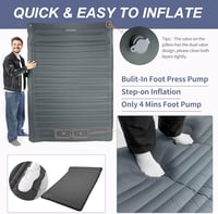 Origem 14 cm Önfelfújó Camping Matrac 2 Személyes Ultralight Hálózsák Lábpumpával 5