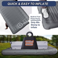 Origem 14 cm Önfelfújó Kemping Matrac, Ultrakönnyű Hordozható Szőnyeg Lábpumpával Túrázáshoz - Lightgrey 4