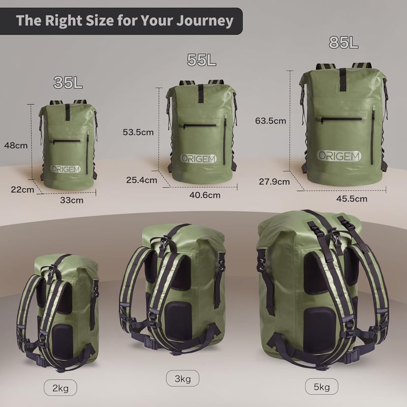 Origem 35L vízálló hátizsák rolltop száraz táska laptoptartóval