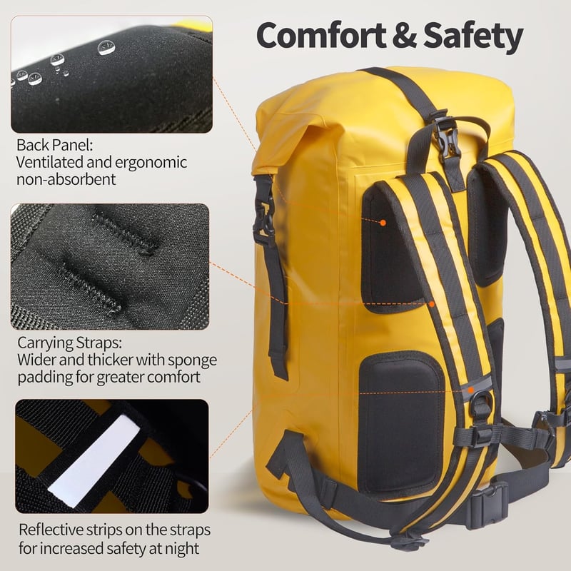Origem 55L vízálló hátizsák rolltop száraz táska laptoptartóval