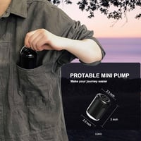 Origem Elektromos Légpumpa Matrachoz, Hordozható Akkumulátoros Pumpa Kemping Lámpával - Black 4