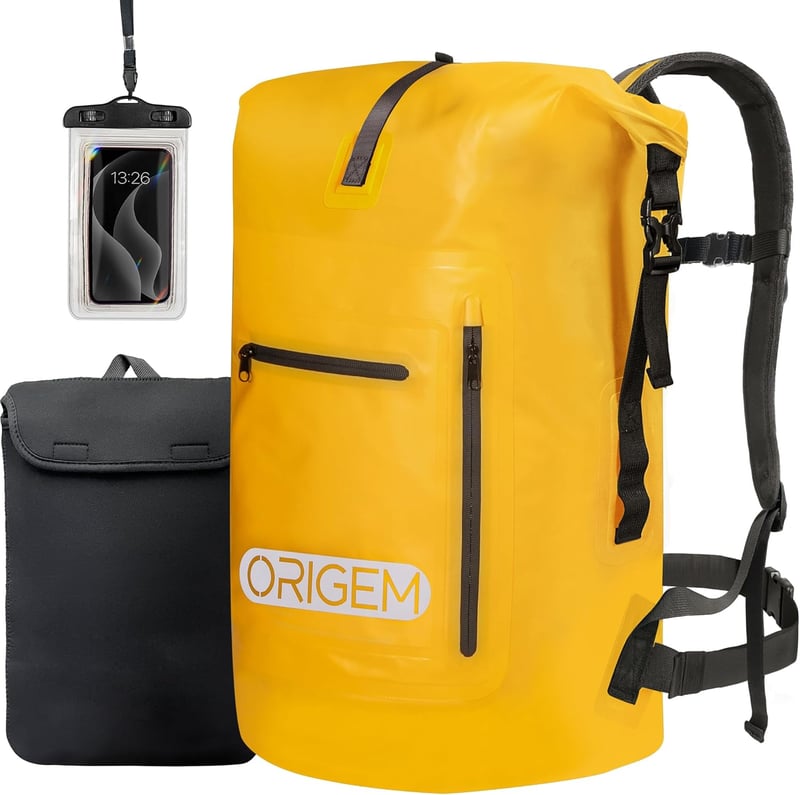Origem Vízálló Hátizsák 35L Katonai Zöld - Rolltop Dry Bag Laptop Rekesszel Kajakozáshoz Túrázáshoz Horgászathoz
